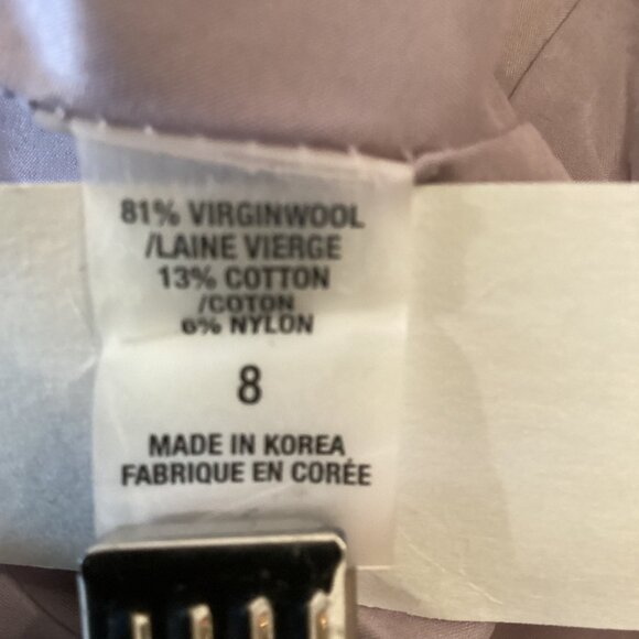 Elie Tahari Womens Wool Blend Pencil Skirt Size 8 Cream & Purple Textured - Picture 3 of 9